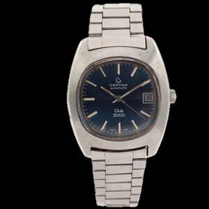 Vintage 36mm Certina Club 2000 Men's Automatic Wristwatch 25-651M Swiss Steel